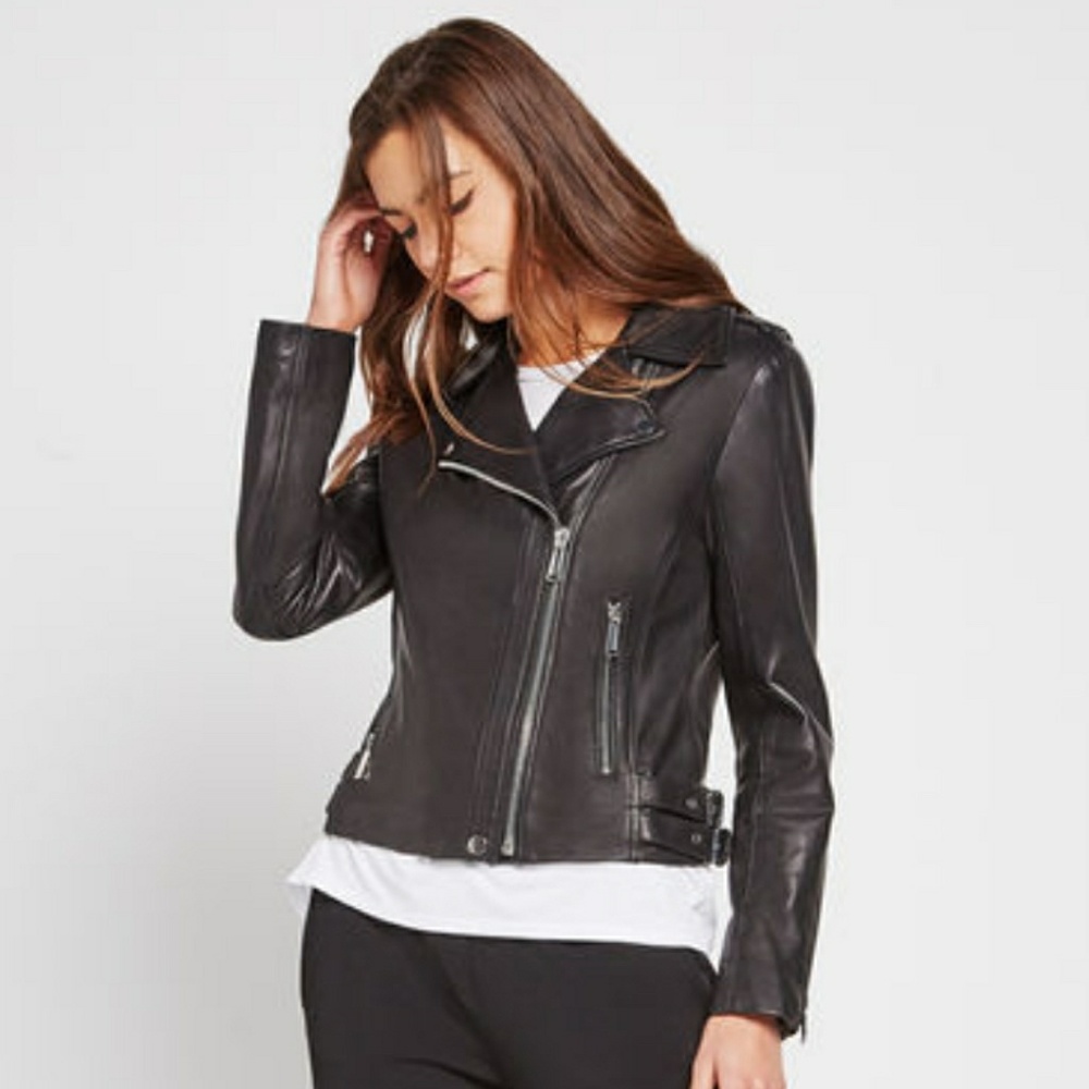 Genuine leather BCBG motorcycle jacket medium